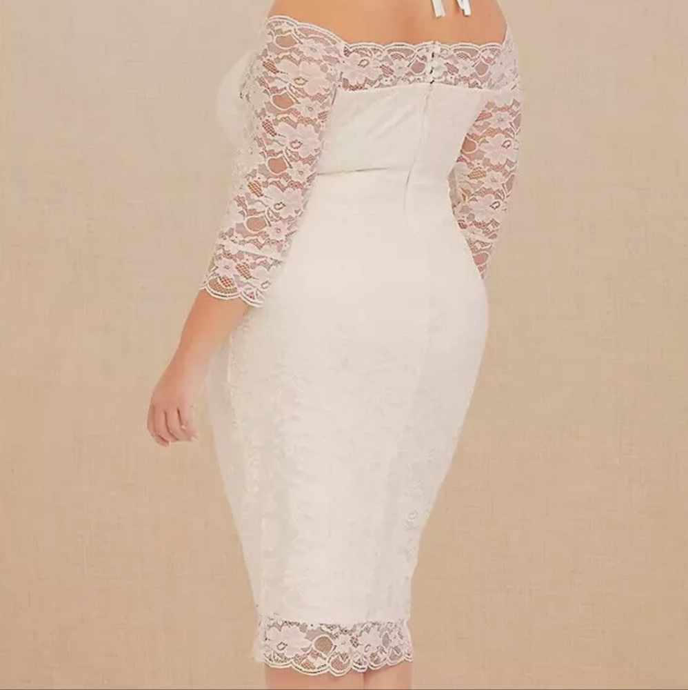 Bodycon White Dress Torrid - Picture 4 of 13